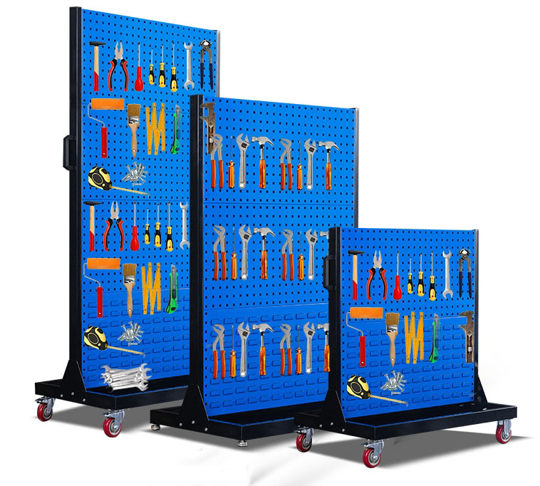 Workshop Tools.Hanging Board - Painel Perfurado Quadrado Multifuncional Dupla Face