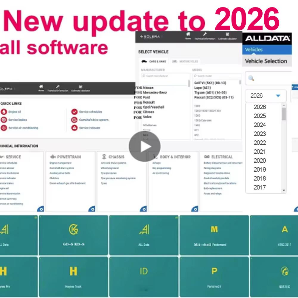 Workshop Tools Online - Software Online Alldata 2026: Software Essencial