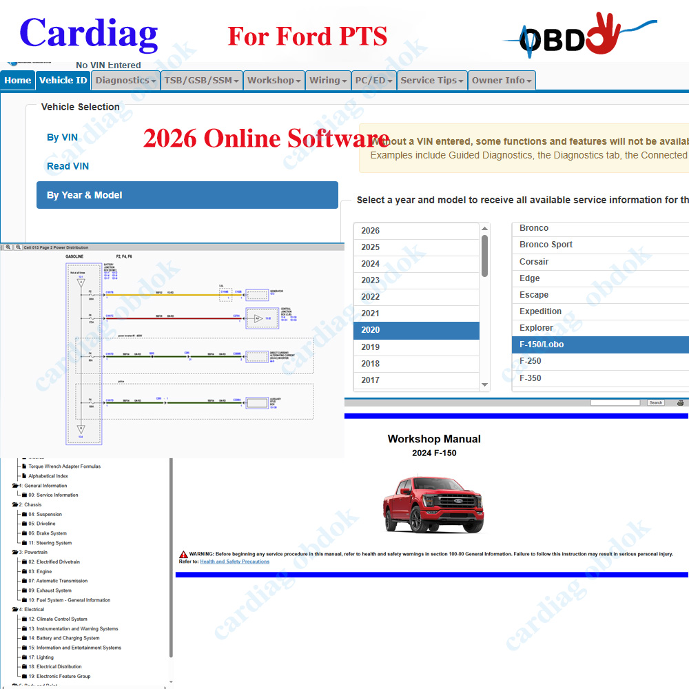 Workshop Tools Online - Software Online Ford PTS 2026: Manual
