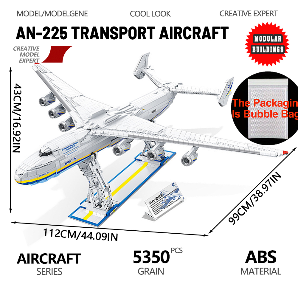 Hand Plane Block - AN-225 grande modelo de aeronave de