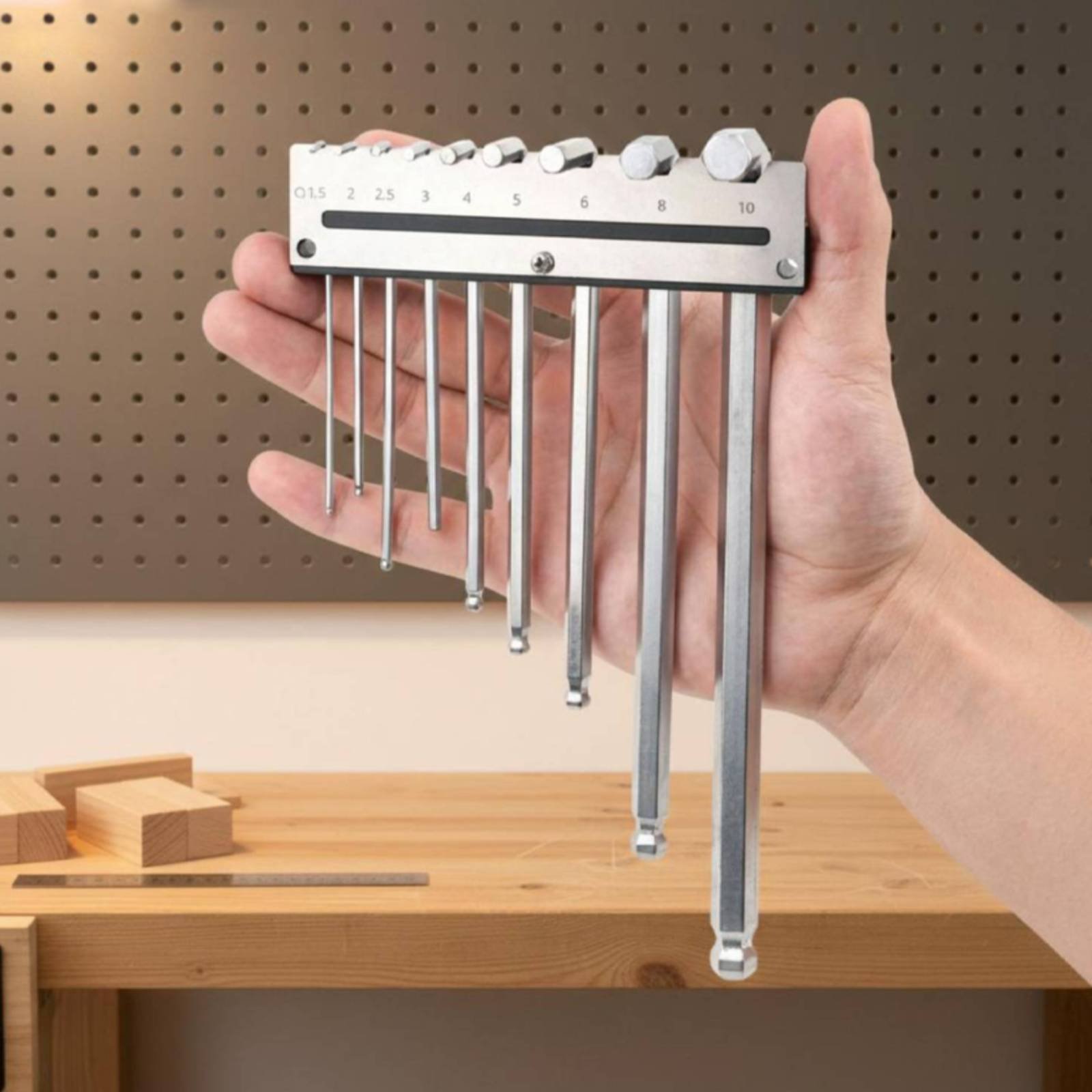 Workshop Tools Holder - Suporte de Parede para Chaves Hexagonais,