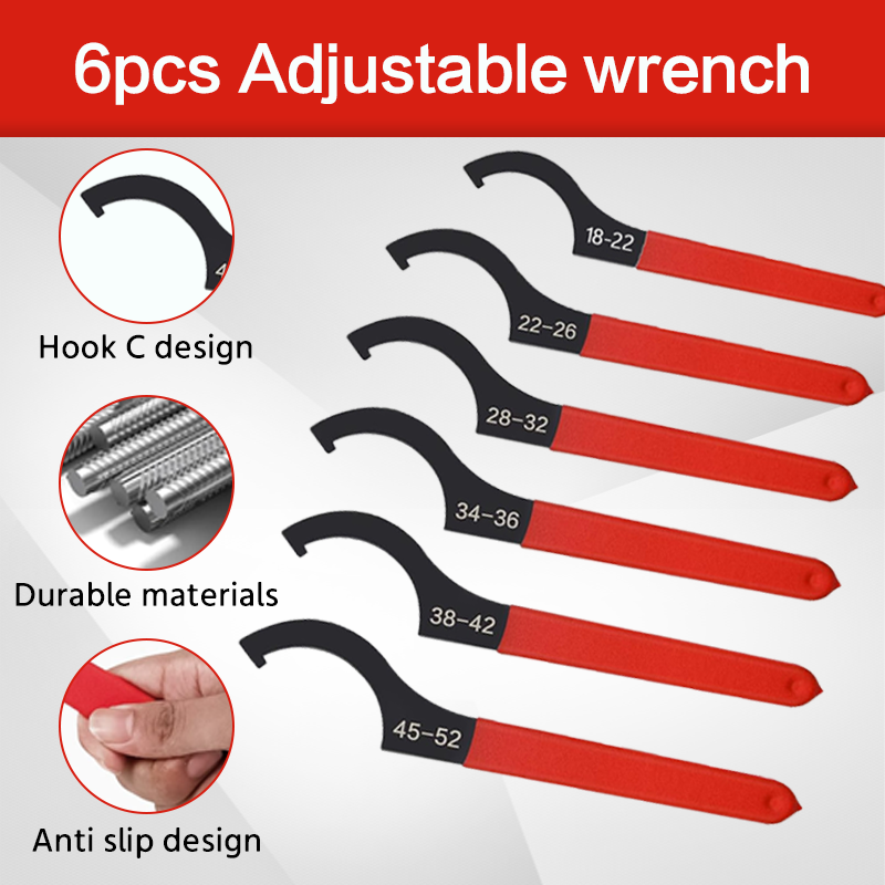 Conjunto de 6 chaves de gancho - Maintenance Workshop Tools avaliação e preço